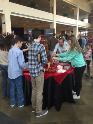 Valentine's Day chocolate fountain