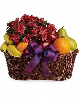 FRUIT AND BLOOMS BASKET