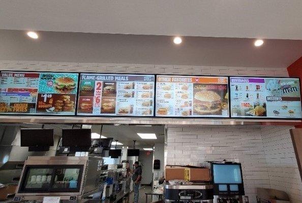 Indoor Menu Boards
From wall mounted to ceiling mounted indoor digital displays we have what it takes to get the job done.