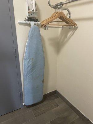 Nasty ironing board in the other room as well.