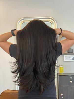 Freshly shine glazed mane with Sofia's signature blow out!