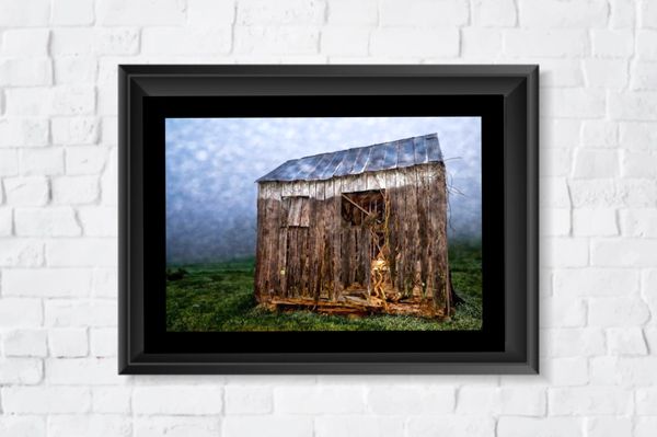 Foggy Barn.