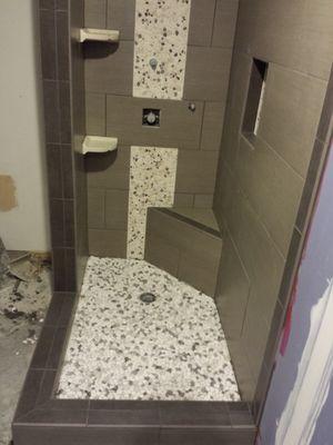 Custom shower install.