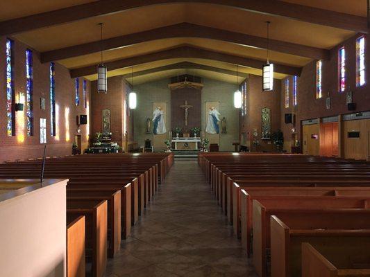 The nave of the church