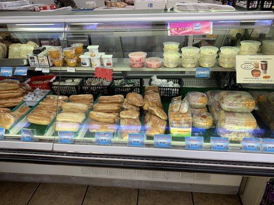 The sandwich selection and the also have salads, fruit cups, yogurts and some other things to pick.