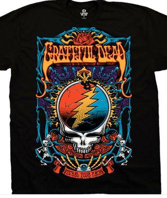 We carry tie dye and grateful dead T-shirts