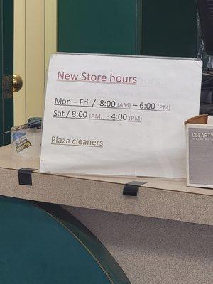 New Hours