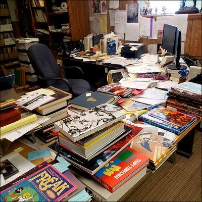 Bud's Office--he personally selects and describes each book.