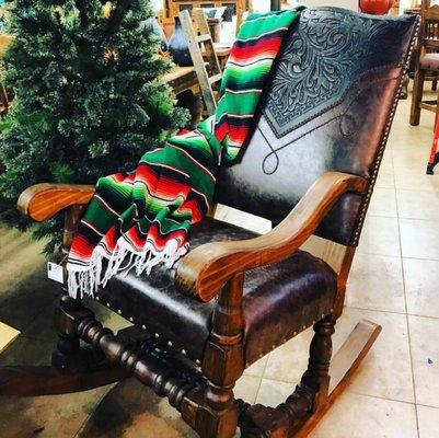 Leather Hacienda Rocking Chair