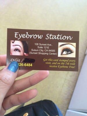 Stamp cards for eyebrows!