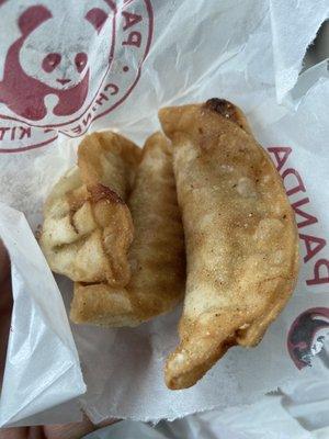 3 tiny, cold potstickers for $2.  Meh.