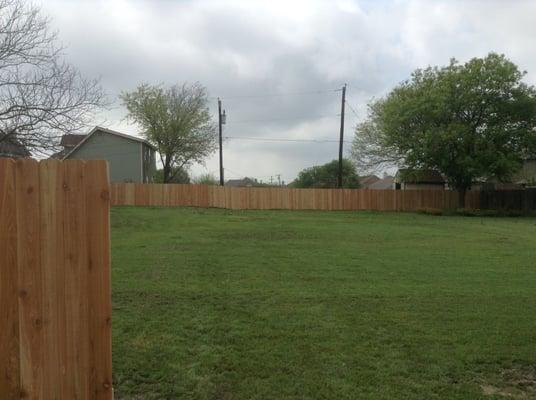 View from double gate across yard to other side...beautiful!