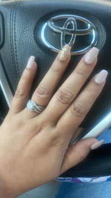 Love coffin nails and  Neutral colors