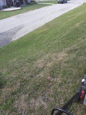 Me mowing a hill for a customer