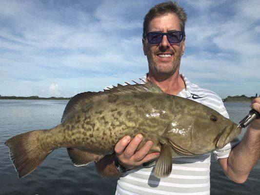 Beautiful Grouper on Light Tackle.