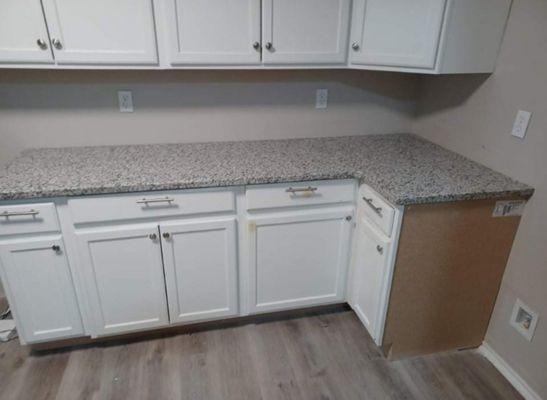 Cabinets and counter tops