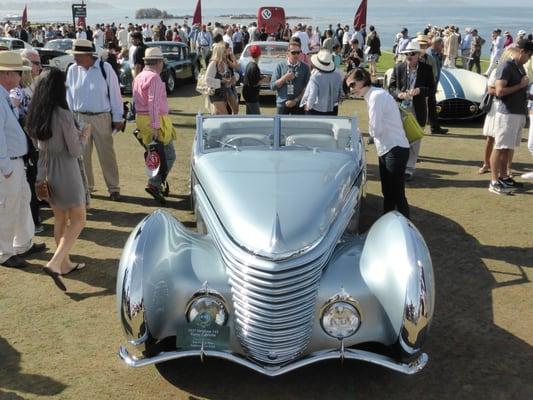 1937 Delahaye 145 Franay Cabriolet at the 65th Pebble Beach Concours d'Elegance 2015.