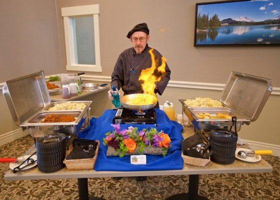 Even Chris Liked the food there! The Lodge in Sisters  www.Thelodgeinsisters.co m Best assisted living in Sisters Bend Redmond.