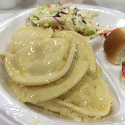 Pierogis at the Lenten fish fry! My favorite every year.