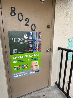 TU Envio Express Doral front door