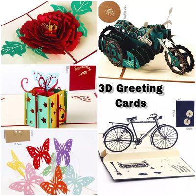 Handmade Unique 3D popup Greeting Cards for all special occasions.