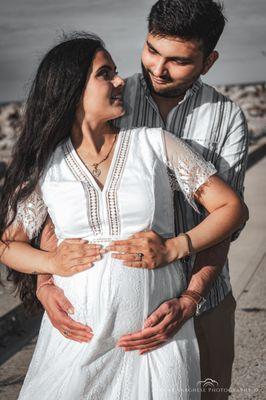 Playing around with some color as we build excitement for their expected baby boy! This maternity photo was a blast!