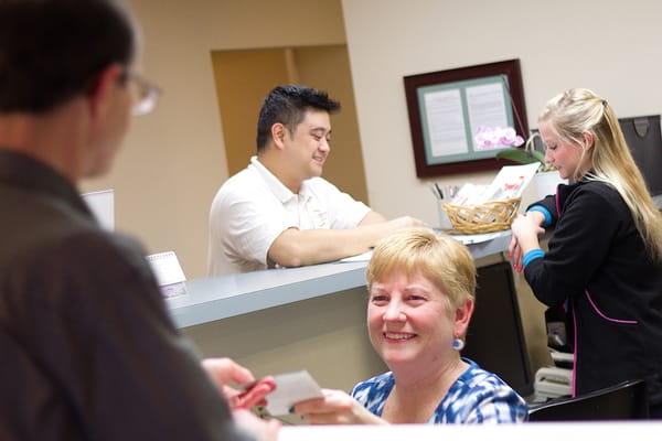 Friendly faces at the front desk