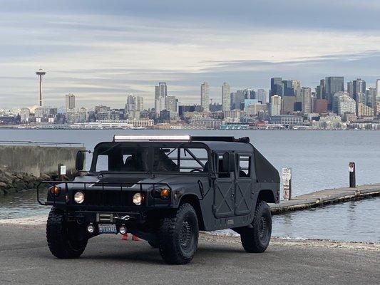 One of the best and only genuine High Mobility Multipurpose Wheeled Vehicle (HMMWV) in PNW that has been tastefully upgraded.