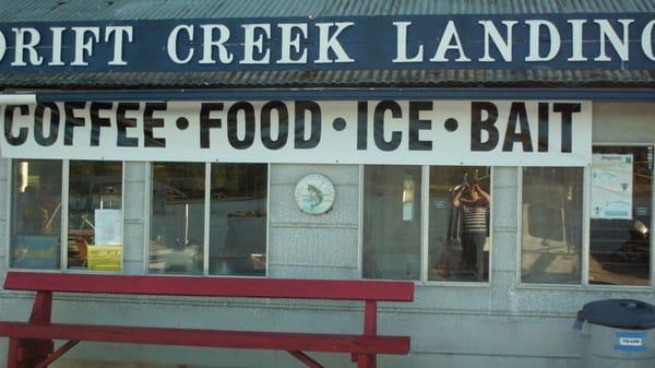 Drift Creek Landing clubhouse & store on the dock. Good food too. Sept 2013