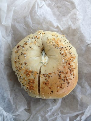 A barely anything bagel