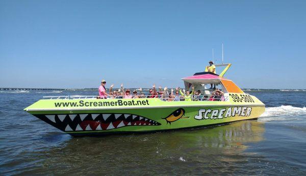 Screamer was introduced the summer of 2017 and took the place of Stormin and can hold up to 38 passengers!