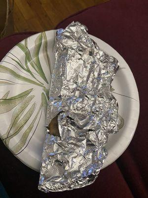 Salmon Empanada wrapping in foil