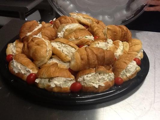 Chicken salad Croissant $5.00 with a side of Chips