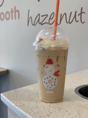 Toasted white chocolate iced latte