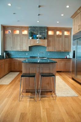 This beautiful kitchen was constructed out of Red Birch