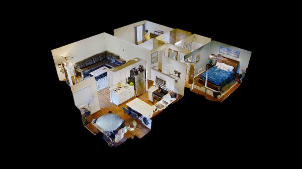 Every 3D/360 Tour Comes with a fully rotatable "Doll House" view that will impress your buyers.