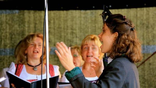 Anaïs conducting a local Austrian Choir in Styria. 2013.