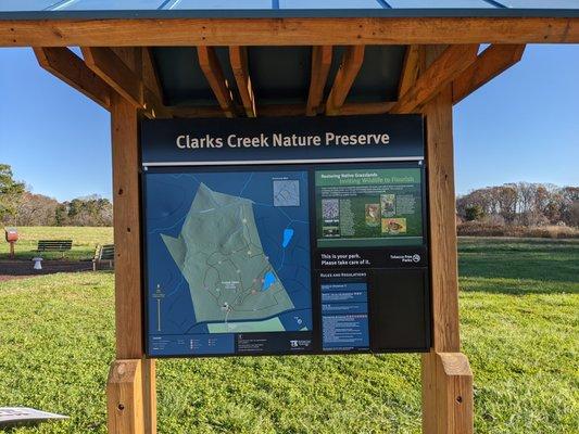 Map of Clarks Creek Nature Preserve