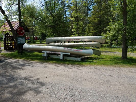 Canoes for rent.