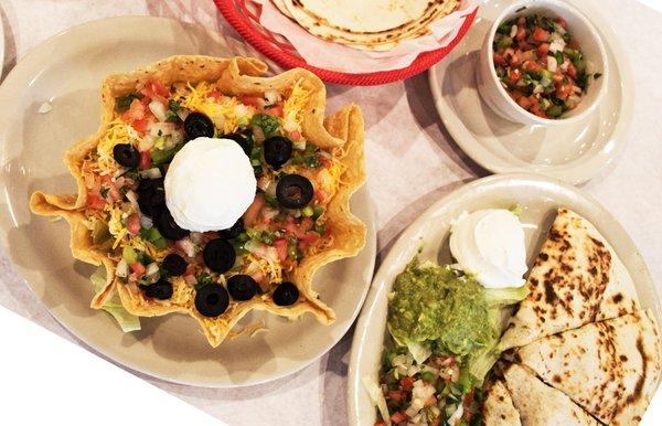 Enjoy the lighter side of traditional Mexican Fare with a Taco Salad!