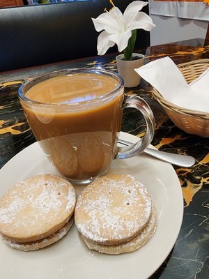 Alfajores and cafe con leche