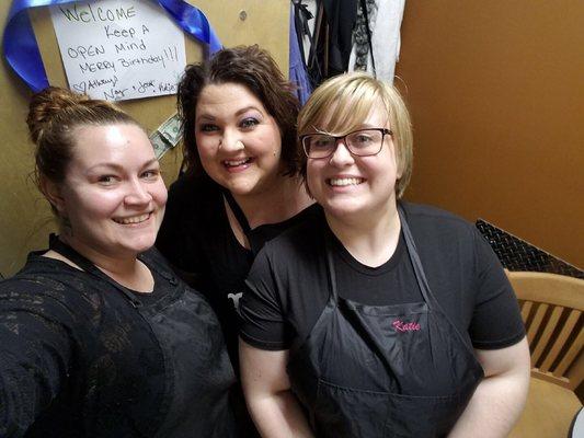 Just a few of us gals having fun at work