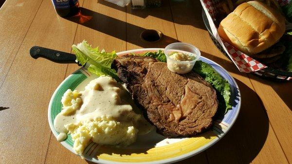 Hubby got the Prime Rib !  Tender and tasty!