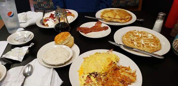 Customer photo: breakfast spread