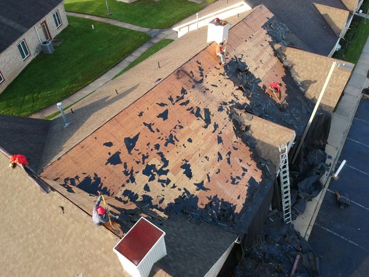 Friesmill pavilion roof tear off