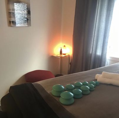 Massage therapy room