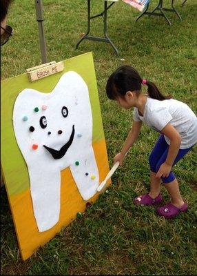 Brush Me activity at school fairs