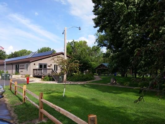 Main park entrance and visitors center.