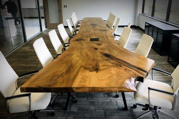 Live Edge Conference Table by Created Hardwood