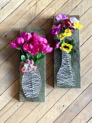 Floral Vase String Art